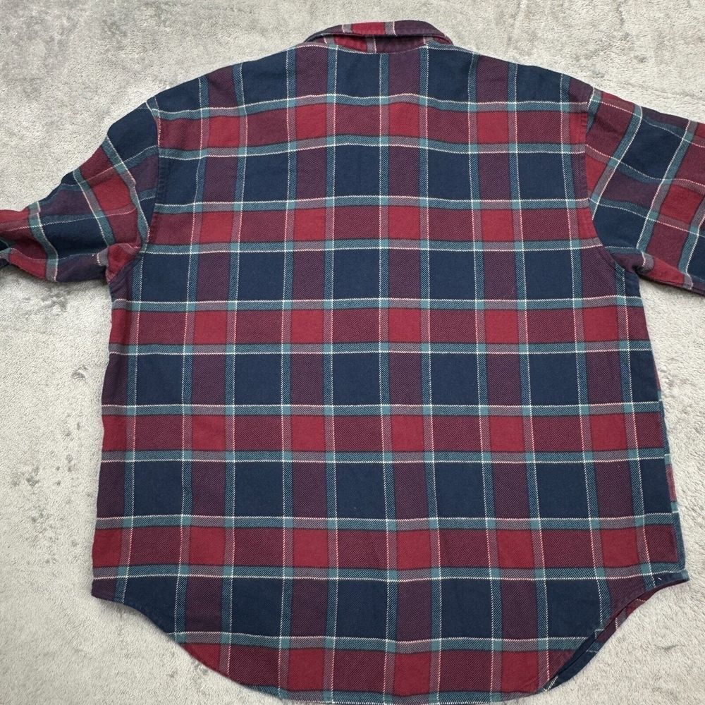 Vintage Eddie Bauer Women's Flannel Long Sleeve Shirt Size Large Button Front